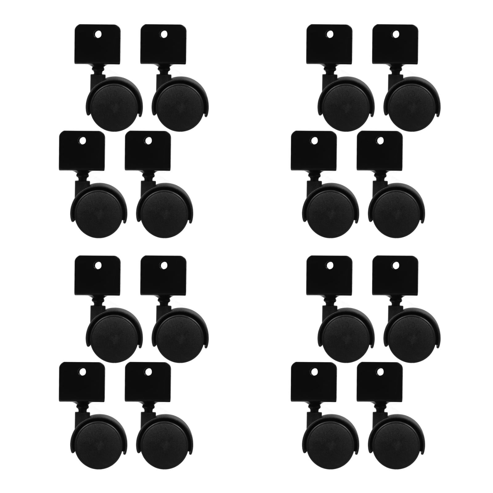 OUNONA 16 pcs U Clamp Bracket Caster Wheels Desk Caster Office Chair Universal Wheel Base Mini Caster Wheels Small Wheels For Furniture