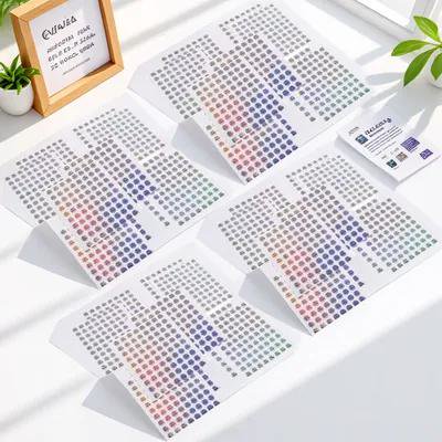 OUNONA 1600Pcs QC Testing Sticker Silver PVC Adhesive UV Resistant Passed Labels for