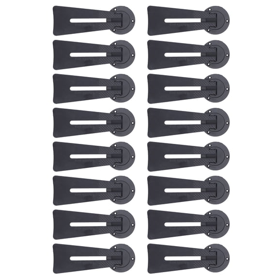 OUNONA 16Pcs Black Plastic Photo Frame Display Stands with 360 Degree Rotating Hinge for Stable Tabletop Support
