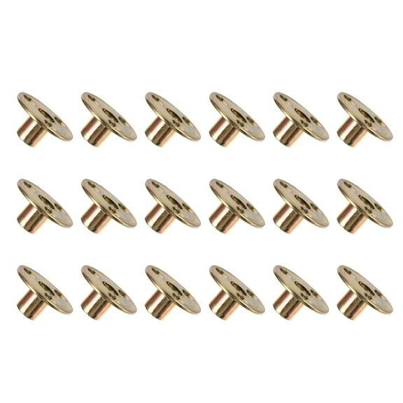 OUNONA  18 Pcs Toggle Three Hole Iron Plate Nut Nuts Round Base Screw
