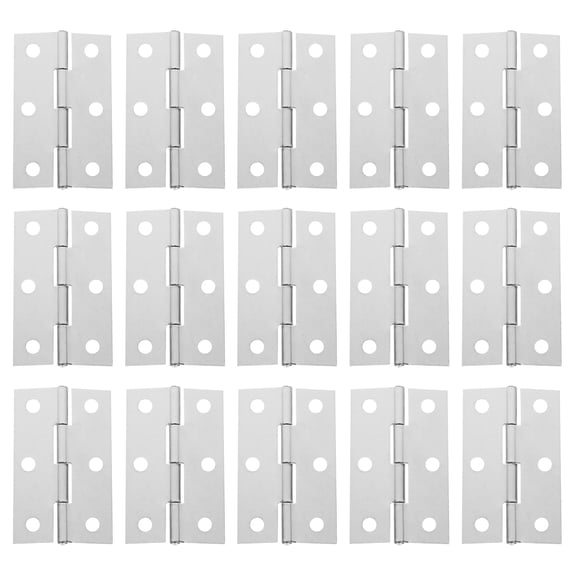 OUNONA 18-Piece 2.5 Inch Stainless Steel Door Flap Hinges for Drawers and Cabinets