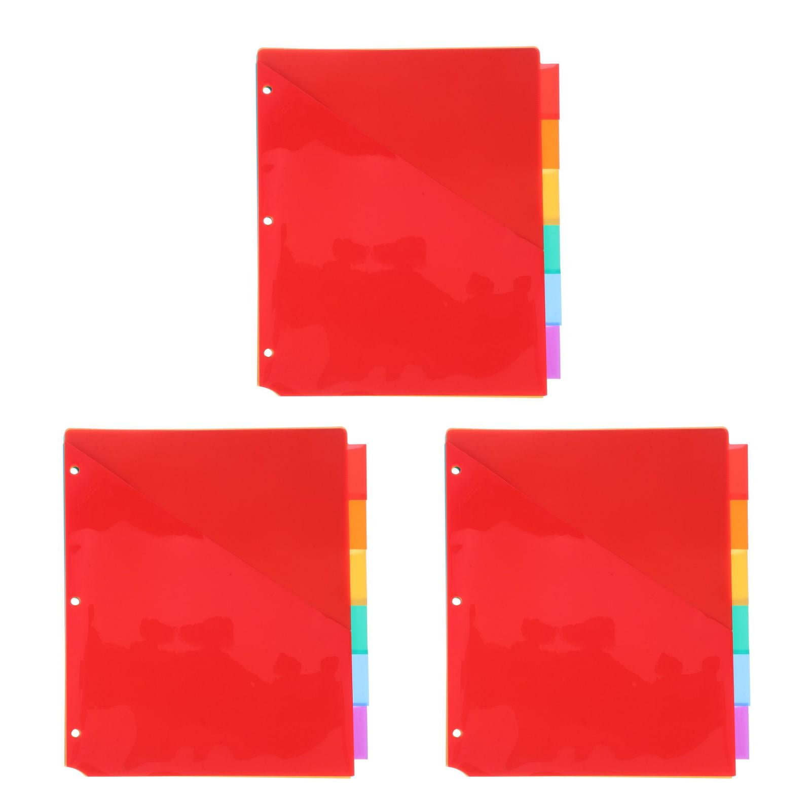 OUNONA 18 pcs Colored File Folder Dividers With Tabs Plastic Page ...