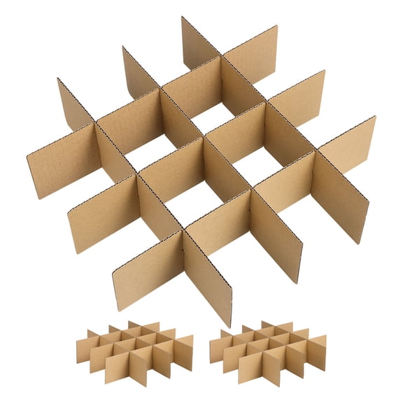 OUNONA 18-Pack Khaki Paper Box Dividers for Packing and Separating Glassware and Dishes During
