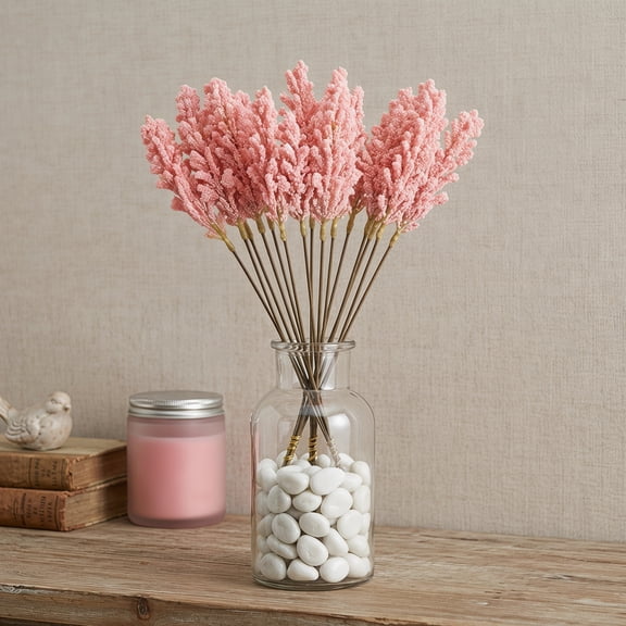 OUNONA 18 Pieces Wheat Ear Stalks Natural Look for Dried Flower Arrangements and Bouquet Decoration