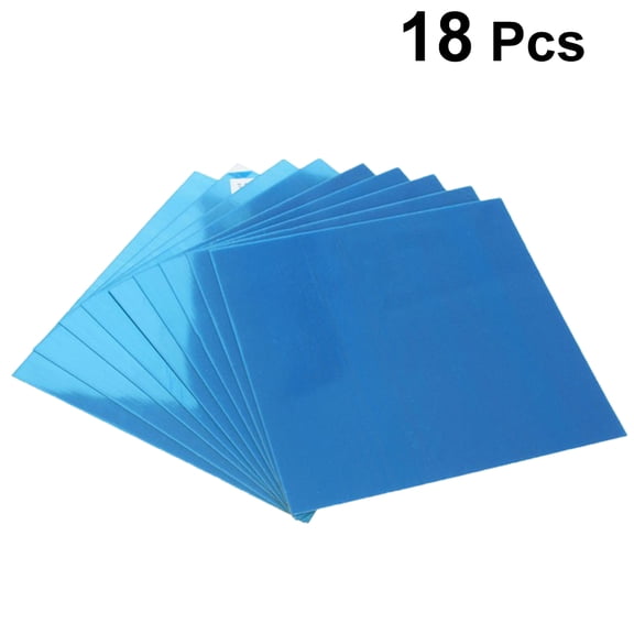 OUNONA 18Pcs Blue Mirror Decoration Decor for Hotel Use Decorative Stickers