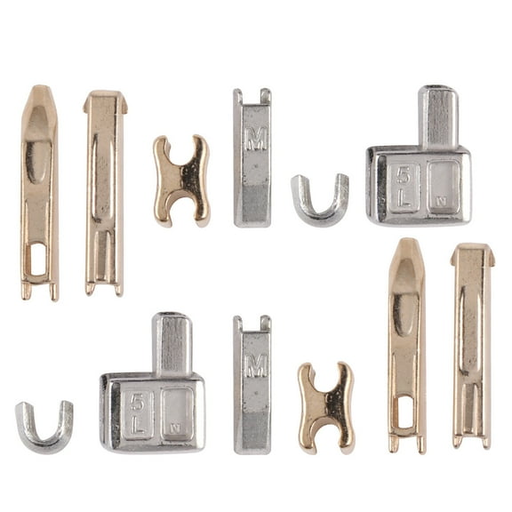 OUNONA 190PCS Metal Zipper Repair Kit with Sliders, Retainers, Insertion Pins, Stop Plugs for Coats, Jackets, and Home Use