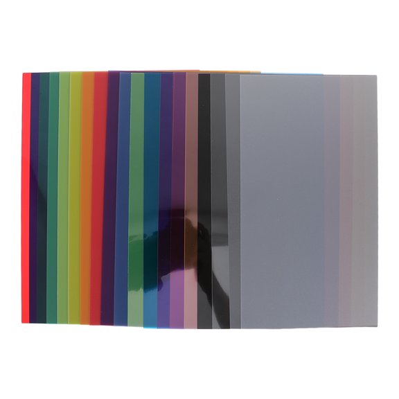 OUNONA 19Pcs Translucent Colored Gel Sheets for Light Color Correction and Diffusion in Electronics