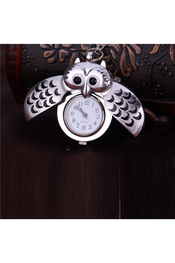 1PC Vintage Pocket Watch Owl Shape Alloy for Giving to Friends Family
