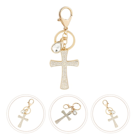 OUNONA Backpack Pendant Cross Shaped Keychain Pendant Alloy 1Pcs Durable Hanging Decor for Daily Use