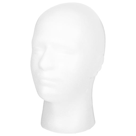 OUNONA Lightweight Smooth White Foam Mannequin for Displaying Hats, Wigs, Scarves, and Accessories - and Versatile