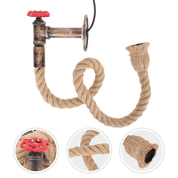 OUNONA 1Pack Iron Rope Wall Light Base for Coffee Shop and Dining Room