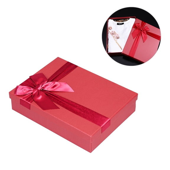 OUNONA 1Pack Luxury Paper Box Rectangular Clothing Box For Scarf Engagement