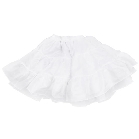 OUNONA 1Pack Petticoat Underskirt White Corrosion-resistant Material Elastic Waist for Girls
