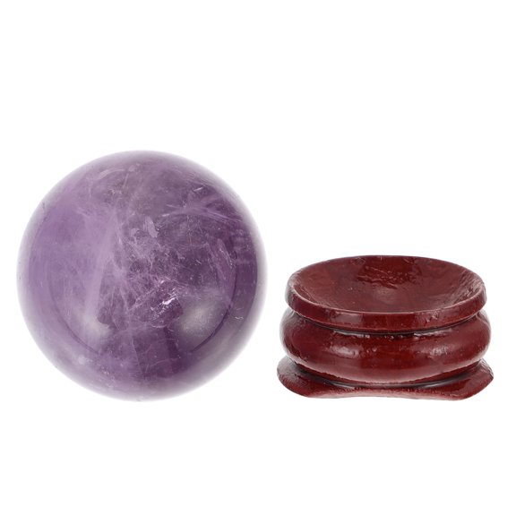 IFANLANDOR Office Sphere Decor Crystal Ball Ornament Purple Amethyst 1Pcs 1.18x1.18x1.18in