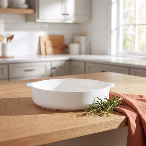 Tineasur Heavy Duty White Ceramic Baking Dish Nonstick for Home Cooking