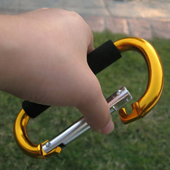 OUNONA 1Pcs Large Carabiner Clips Assorted Color Firm D Shaped Carabiner for Outdoor Activities