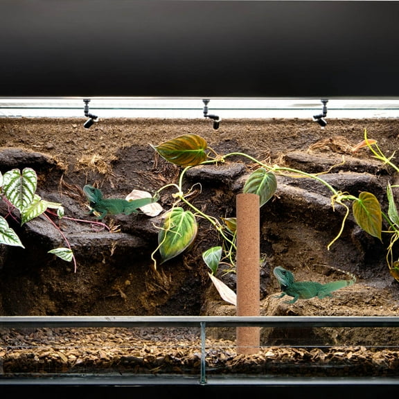 OUNONA Reptile Climbing Toy Climbing Pole Light Brown 1Pcs