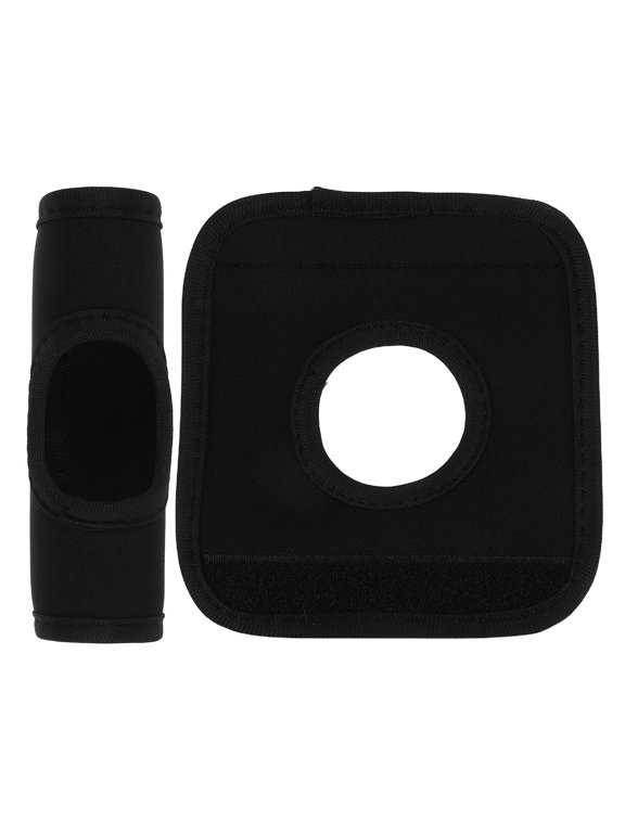 1Pair Adjustable Black Travel Luggage Handle Grip Wrap for Trolley Suitcase and Backpack Use