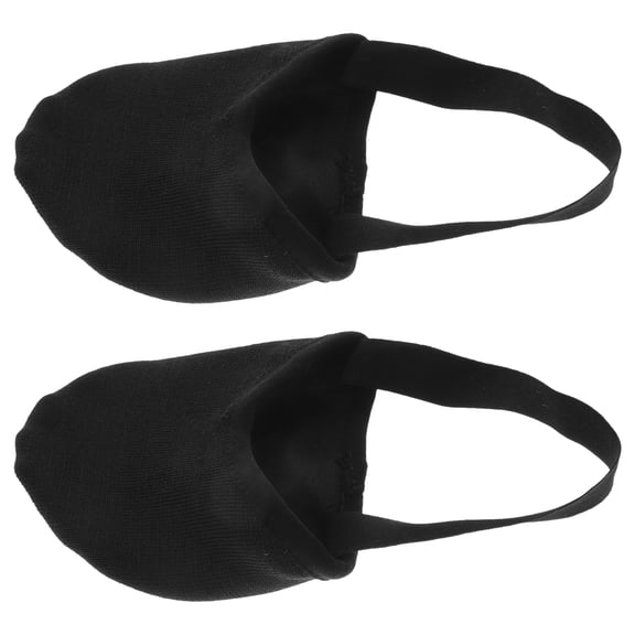 OUNONA 1 Pair Black Breathable Ballet Dance Shoes with Cushioned Forefoot Pads for Comfortable and Stable Performance