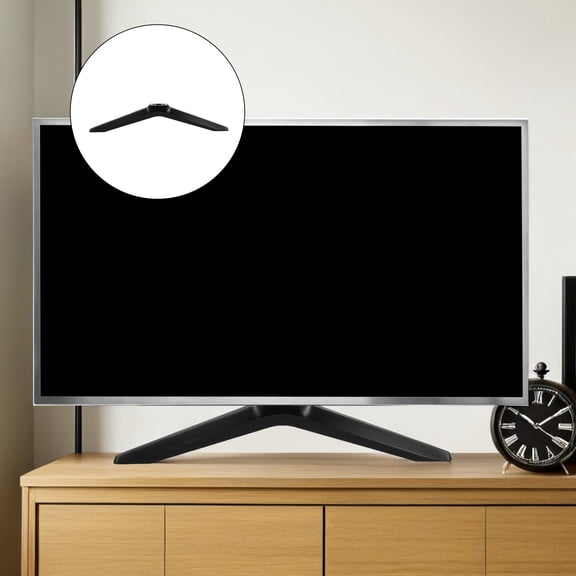 OUNONA 1Pair Black TV Stand Base Universal TV Holder Stable Desktop Legs Replacement for LCD Televisions