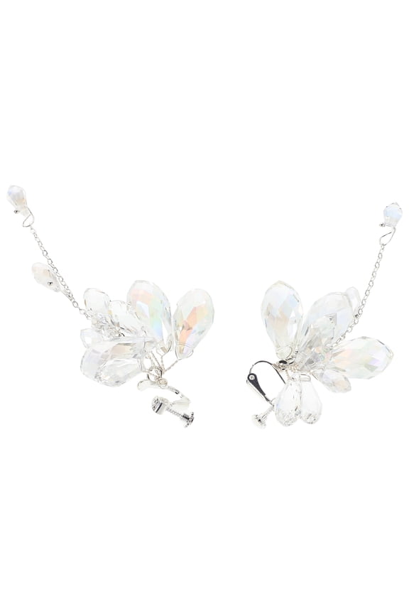 1 Pair Water Drop Earrings Transparent for Women Wedding Special Occasions