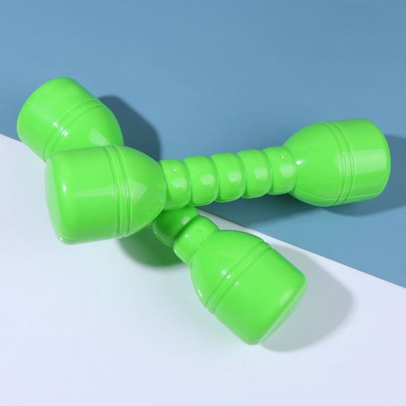 OUNONA 1Pair Exercise Dumbbells in Green Plastic Shell for Dance Performance and Coordination