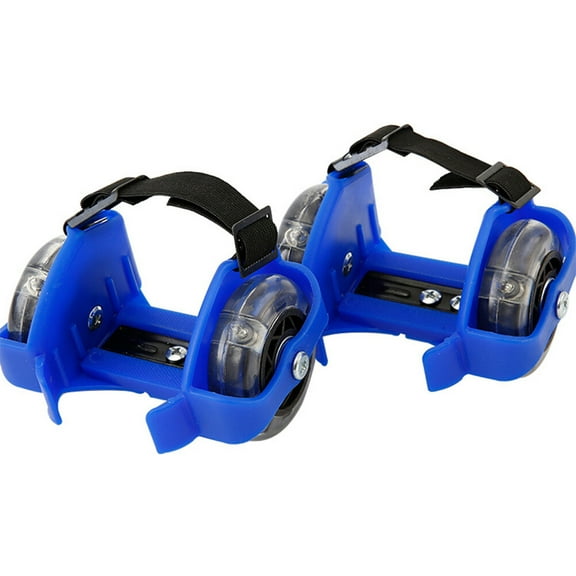 OUNONA 1 Pair of Kids Toddler Roller Blue with Flashing Wheels for Outdoor Fun