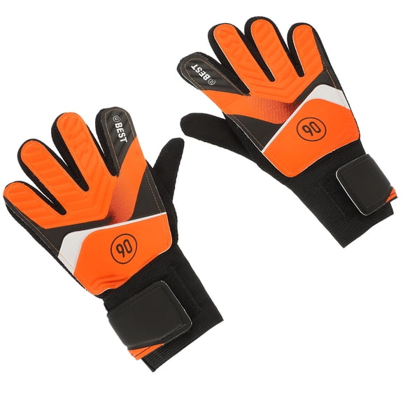 OUNONA 1Pair Soccer Goalkeeper Glove with Breathable Mesh and PU Latex Palm for Grip and Comfort