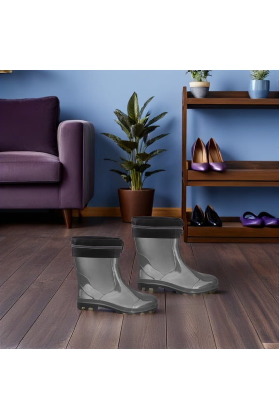 1Pair Warm White Boot Liner Socks Thick Plush Inner Lining for Winter Rain Boots