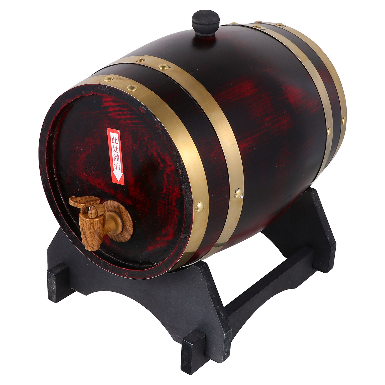 OUNONA 1Pc Antique Wooden Cask Beer Cask Accessories Wine Barrel (5 Liters)