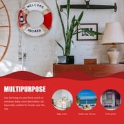 OUNONA 1Pc Assorted Color Wooden Life Buoy Wall Hanging Ornament Decorative Door and Home Decor
