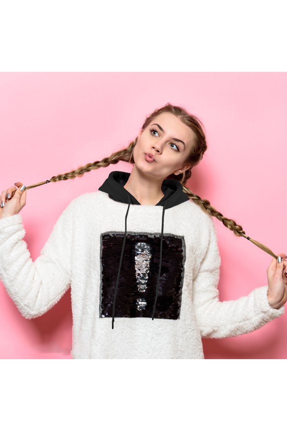 Black Cotton False Collar 1Pc, Hoodie Style for Autumn Winter Sweaters and Overcoats, Warm and Comfortable