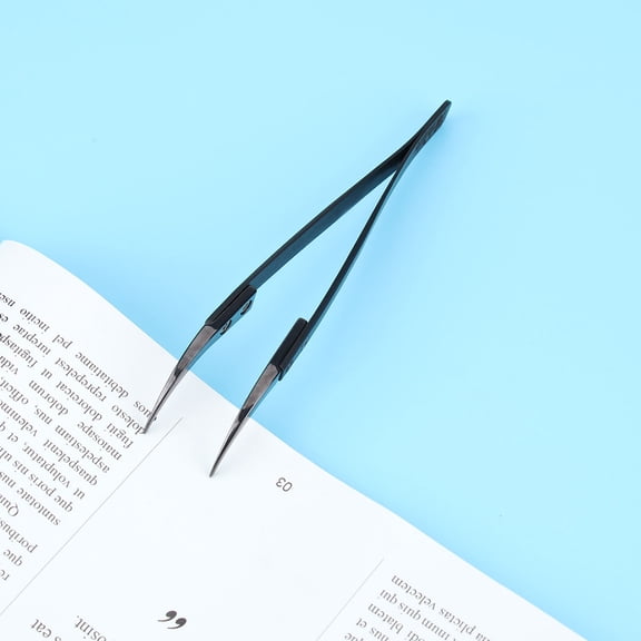 OUNONA Ceramic Tweezers with Black Polished Tips, , Precision Tool for Electronics and Assembly Work