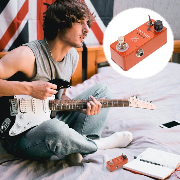 OUNONA 1Pc Compact Orange Guitar Effector Metal Phase Effect Processor for Guitar Use