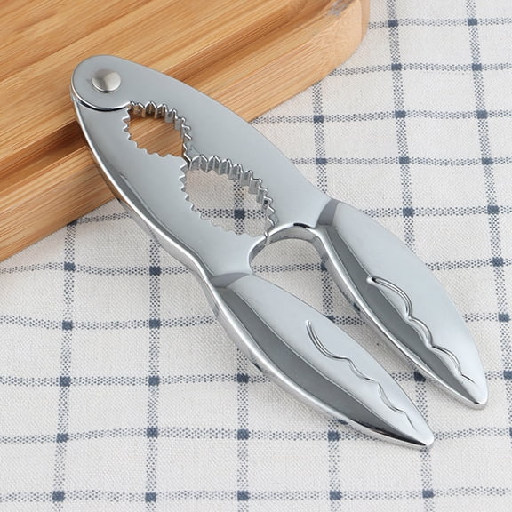 OUNONA Compact Zinc Alloy Crab Crackers Tool, 1Pc Seafood Shell Cracking Pliers for Kitchen and Dining Use