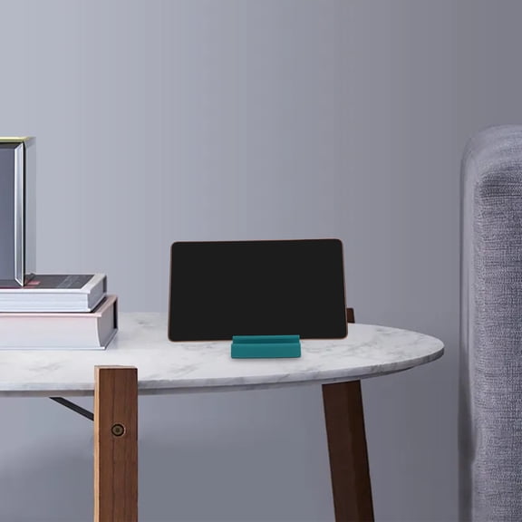OUNONA 1Pc Durable Green Tablet Stand with Wire Inlet and Adjustable Angles for Desktop