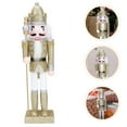 thumbnail image 1 of OUNONA Golden Nutcracker Puppet Ornament Wooden Decor for Home Holiday, 1 of 8