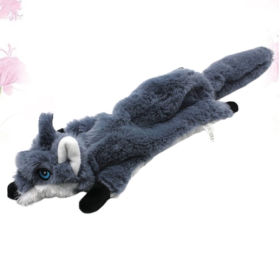 OUNONA 1Pc Grey Plush Chewing Plaything with Sound for Pet Use and Bite Resistance