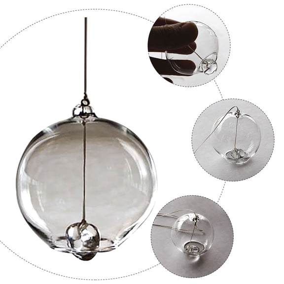 OUNONA 1Pc Clear Glass Wind Bell Pendant Hanging Decoration for Door and Window