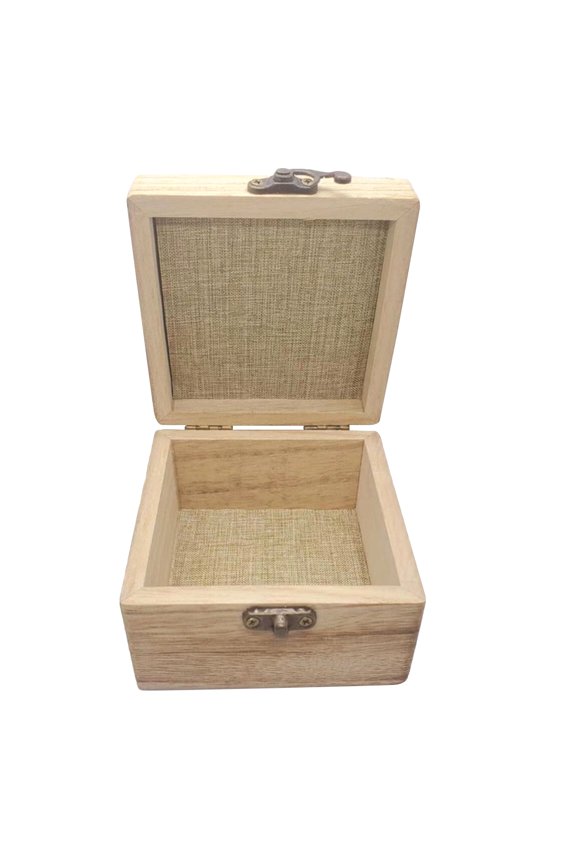 1Pc Light Brown Wooden Watch Box Holder with Detachable Cushion for Watch Display and Storage