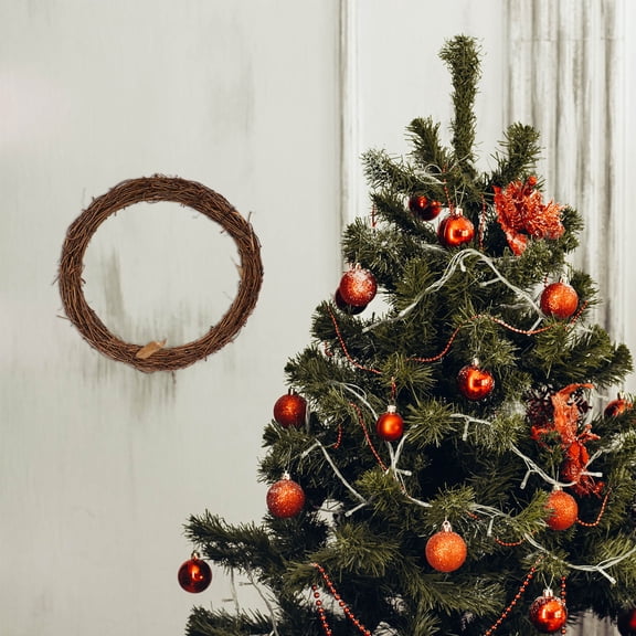 OUNONA Natural Grapevine Wreath Frame, 1 Pc Light Brown Vine Circle for Crafting, Home Decor, Seasonal Wreath Making
