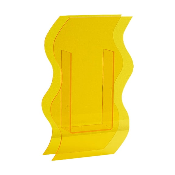 OUNONA Nordic Style Yellow Acrylic Flower Vase, Decorative Home with Practical and Stylish Design, 1 Piece