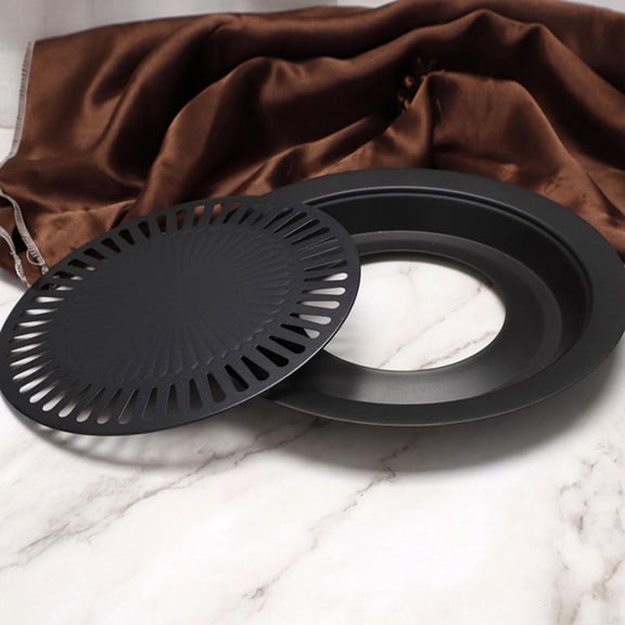 OUNONA 1Pc Premium Black Bbq Grill Pan Nonstick Coating Perfect for Grilling