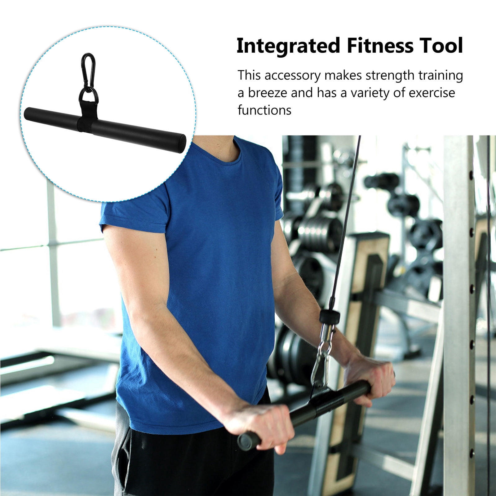 OUNONA Pull Down Bar Fitness Equipment for Muscle Training - Strengthen Back, Shoulders & Arms, Home Gym Workout Tool