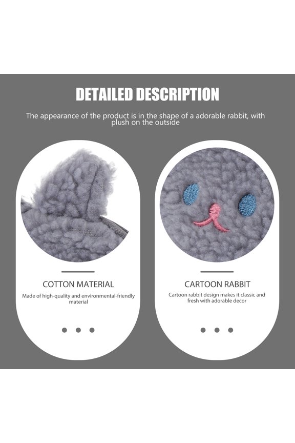Grey Cotton Pouch, Change Storage Bag for and Small Items