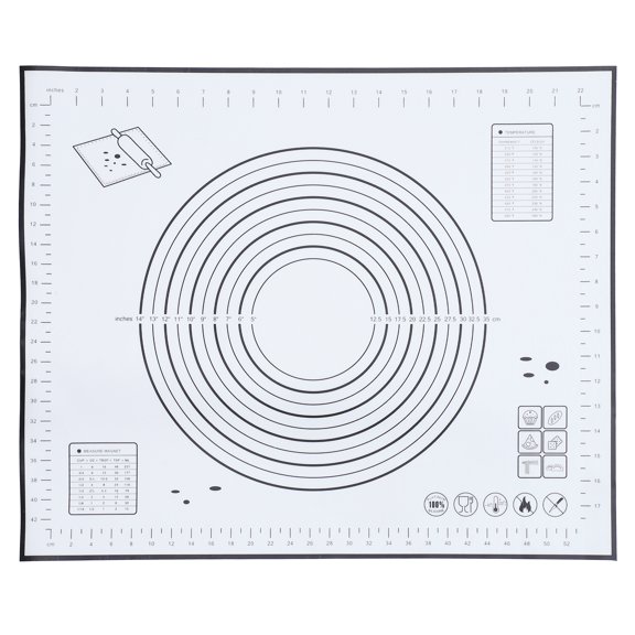 OUNONA Thick Silicone Non-Stick Baking Mat, Reusable Anti-Cake Pad for Kitchen and Household Bakeware Accessories