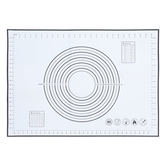 OUNONA Black Antislip Silicone Cake Pad for Home Baking Pastry for Cakes 15.75 inch