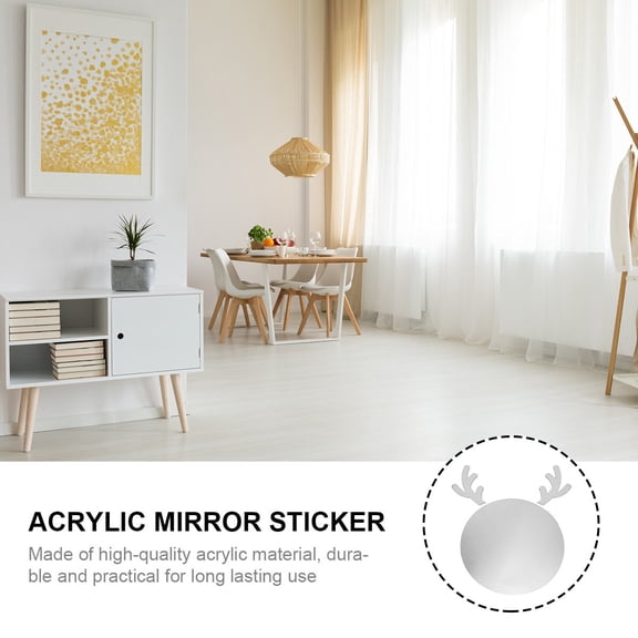 OUNONA Elk Acrylic Wall Decal for Kids Room, Child-Friendly Decorative Sticker, 1 Piece, and Easy to Apply