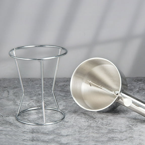 OUNONA 1Pc Silver Stainless Steel Funnel Rack for Octopus Ball and Cake Accessories