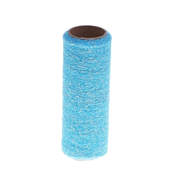 OUNONA 1Pc Sky Blue Polyester Gauze Roll for DIY Crafts Wedding Table Chair Sashes and Floral Projects
